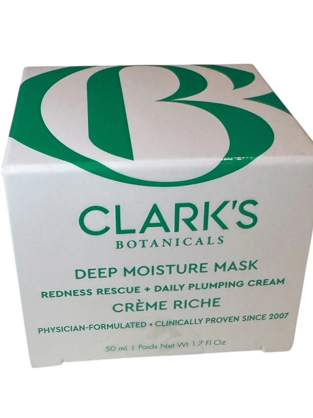 Clark botanicals Deep Moisture Mask Redness Rescue Daily Plumping 1.7 fl Oz